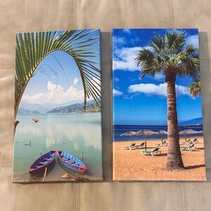 Tropical Beach 2 Piece Canvas Art Set